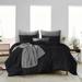 Twin/Twin XL Size Microfiber Duvet Cover Solid Ultra Soft & Breathable 3 Piece Luxury Soft Wrinkle Free Cooling Sheet (1 Duvet Cover with 2 Pillowcases Black)