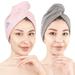 American Soft Linen 100% Cotton Hair Drying Towels for Women, Cotton Hair Turban Turkish Towel Wrap, Head Towel Cap for Hairs