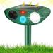 Boluotou Cat Repellent Solar Animal Repeller Ultrasonic Repeller Waterproof Outdoor Repellent Deterrent with Motion Sensor and Flashing Light for Garden Yard Field Farm Dogs Birds Fox Green