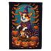 Corgi Witchy Halloween Garden Flag 11.25 in x 15.5 in
