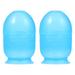 1 Set 2pcs Hair Perm and Hair Dying Mixing Cups Mixing Bowls for Hair Salon (Blue)