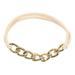 CAKVIICA Chain Leather Band Electroplating Alloy Hair Rope Hair Ring Bracelet Head Rope Bracelet Hair Band Black Elastic Women s Hair Band Bracelet