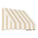 Awntech 3.375 ft San Francisco Fixed Awning Acrylic Fabric Linen/White Stripe