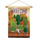 Garden Flag Set Wood Dowel Country Living Southwest Desert Succulent Particular Area Small Decorative Gift Yard House Banner Made in 13 X 18.5