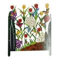 TWIFER Colorful Garden And Metal Screen 3 Panel Flower Patio & Garden