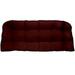 Indoor Outdoor Tufted Love Seat Wicker Cushion Patio Weather Resistant ~ Choose Color Size (Burgundy 44 X 22 )