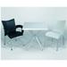 Romeo Armchair with Alu Legs - White- Set of 2