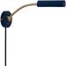 House of Troy Fusion Flex wall swing lamp navy blue/satin brass with 30 cord cover