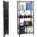 Storage Shelf 5 Tier Heavy Duty Foldable Shelving Units with Wheels Metal Storage Rack Wire Shelving Units No Assembly Required Collapsible Organizer Rack Moving Easily