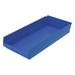 ZoroSelect Shelf Storage Bin Blue Plastic 23 5/8 in L x 11 1/8 in W x 4 in H 20 lb Load Capacity