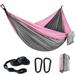 Better Outdoor Supply Camping Hammock - Portable Hammock Single or Double Camping Accessories - pink + gray