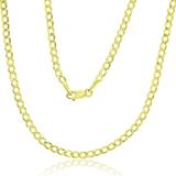 14k Yellow Gold Solid 2.50mm Cuban Chain with Lobster Claw Clasp | 7 Bracelet | Italian Gold Bracelets for Men and Women