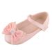 nsendm Female Shoes Big Kid Big Kid Tennis Fashion Small Leather Shoes Baby Children Princess Shoes Lace Bow Children Sandals Girls Trainers Pink 1.5