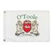 O Toole Irish Coat of Arms Small White Flag - 16 x10.5 inches