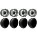 GTW Bravo 14 Golf Cart Wheels Gray 225x30 Mamba Tires E-Z-GO & Club Car