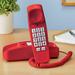 Classic Retro Tabletop Corded Trimline Landline Phone-Red