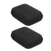 2 Pcs EVA Headset Headphone Storage Case Box Pouch Durable Zipper Bag Container for Mini Camera Hard Disk Data Cable (Black)