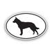 Australian Cattle Dog Euro Oval Sticker Decal - Self Adhesive Vinyl - Weatherproof - Made in USA - dog canine pet acd blue heeler red queensland