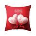iOPQO Valentines Day Decorations Valentines Pillow Covers Valentine s Day Throw Pillow Love Printed Peach Skin Sofa Pillow Cover Decor Valentines Home Decor Valentines Day Ornaments