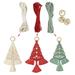 FZM Christmas Ornaments Christmas Tree Macrame Kit Christmas Macrame Woven Tree Diy Kit Woven Macrame Diy Wall Hangings Christmas Tree Macrame Boho Hangings Decor Braid Watermelon Red