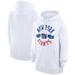 Women's G-III 4Her by Carl Banks White New York Giants City Graphic Team Fleece Pullover Hoodie