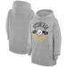 Women's G-III 4Her by Carl Banks Heather Gray Pittsburgh Steelers City Graphic Team Fleece Pullover Hoodie