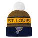 Women's Fanatics Branded Navy/Gold St. Louis Blues Authentic Pro Rink Cuffed Knit Hat with Pom