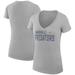 Women's G-III 4Her by Carl Banks Heather Gray Nashville Predators Dot Print Team V-Neck Fitted T-Shirt