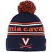 Youth New Era Navy Virginia Cavaliers Marquee Cuffed Knit Hat with Pom