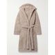 Skin - Wyleen Hooded Recycled-fleece Robe - Beige