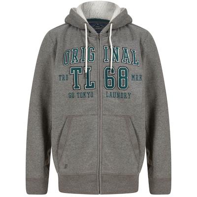 Hoodies / Sweatshirts Halding Zip Through Fleece Hoodie with Borg Lined Hood In Mid Grey Marl / L - Tokyo Laundry