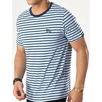 T-Shirts Pacora Grindle Stripe Cotton T-Shirt In Angel Falls Blue / S - Tokyo Laundry
