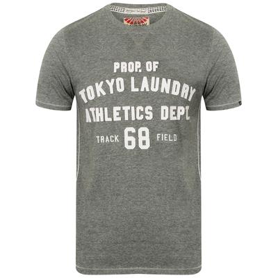 T-Shirts Henryville Applique Cotton T-Shirt In Mid Grey Marl / S - Tokyo Laundry