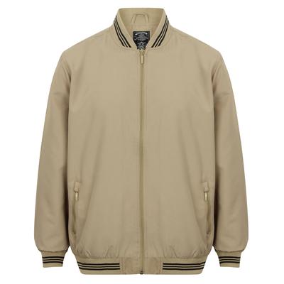 Coats / Jackets Frewin Striped Ribbed Detail Bomber Jacket in Stone - Kensington Eastside / L - Tokyo Laundry