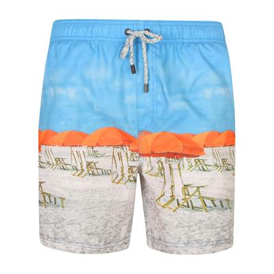 Swim Shorts Kohen Beach / Parasol Scene Print Swim Shorts / S - Tokyo Laundry
