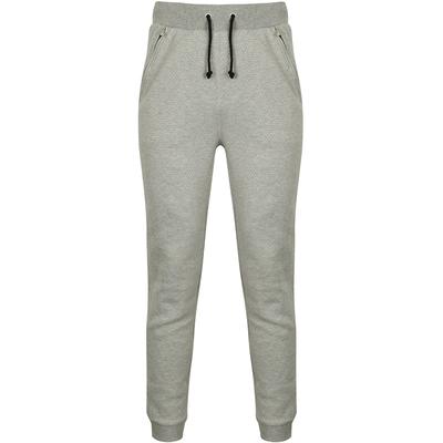Trousers Flaxman Textured Fleece Cuffed Joggers in Light Grey Marl - Dissident / XL - Tokyo Laundry