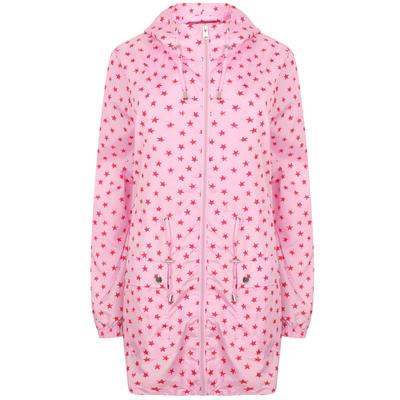 Coats / Jackets Dragonboat Star Print Hooded Rain Coat In Pink / 10 - Tokyo Laundry