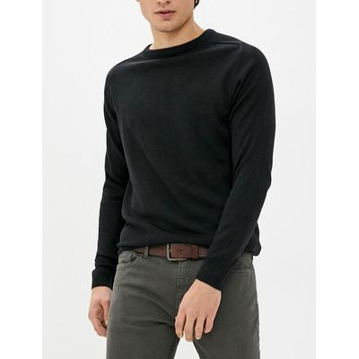 Jumpers Striker Crew Neck Knitted Jumper in Jet Black - Kensington Eastside / XL - Tokyo Laundry