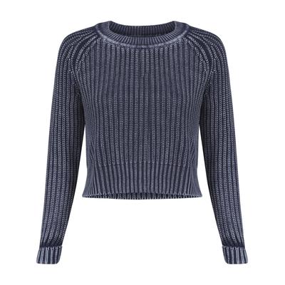 Jumpers Womens Amara Reya Fern Crew Neck Jumper in Navy Blue / 12 - Tokyo Laundry