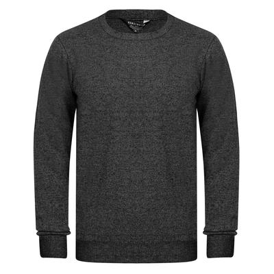 Jumpers Barney Crew Neck Birdseye Pique Jumper in Black / White Melange - Kensington Eastside / XL - Tokyo Laundry