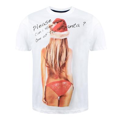 T-Shirts Merry Christmas Please Santa white xmas t-shirt / XL - Tokyo Laundry