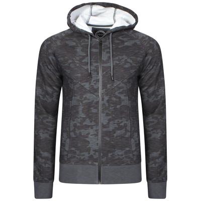 Hoodies / Sweatshirts Mens Timothy Camouflage Zip Up Hoodie in Blue / XS - Tokyo Laundry