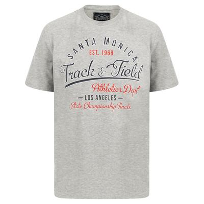 T-Shirts Santa Monica Applique Motif Cotton Jersey T-Shirt In Light Grey Marl / L - Tokyo Laundry