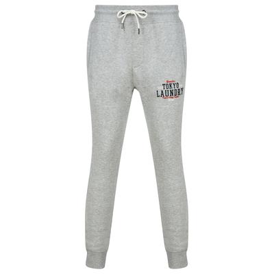Sweatpants Dischord Brushback Fleece Cuffed Joggers in Light Grey Marl – / XL - Tokyo Laundry