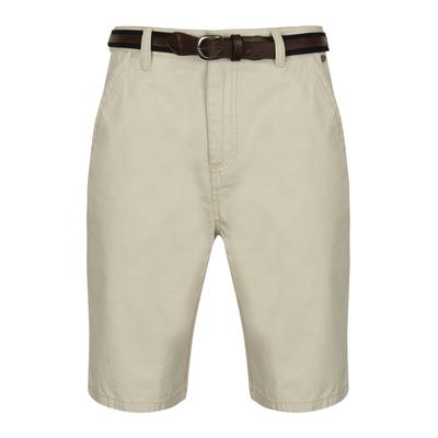 Shorts Aragon Cotton Chino Shorts with Belt in Ivory Grey / S - Tokyo Laundry