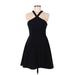Likely Cocktail Dress - A-Line Halter Sleeveless: Black Solid Dresses - Women's Size 8