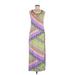 Calvin Klein Casual Dress - Sheath Scoop Neck Sleeveless: Purple Dresses - Women's Size 8