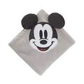 Disney Mickey Mouse Super Soft Corner Applique Baby Blanket with 3D Ears, Grey/Black/White