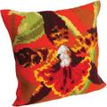 Collection d'Art Cross Stitch Cushion: Tiger Orchid