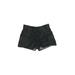 Levi's Denim Shorts: Black Solid Bottoms - Women's Size Small - Dark Wash